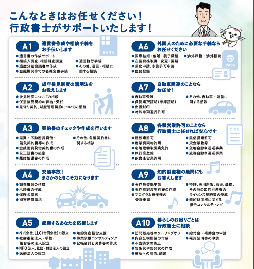 東京都行政書士会板橋支部 出展内容2